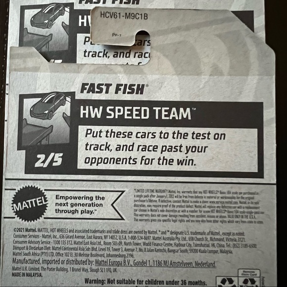 Hot Wheels Speed Team Yellow Fast Fish #2 of 5 #41 of 250 Lot of 3 - Picture 4 of 5